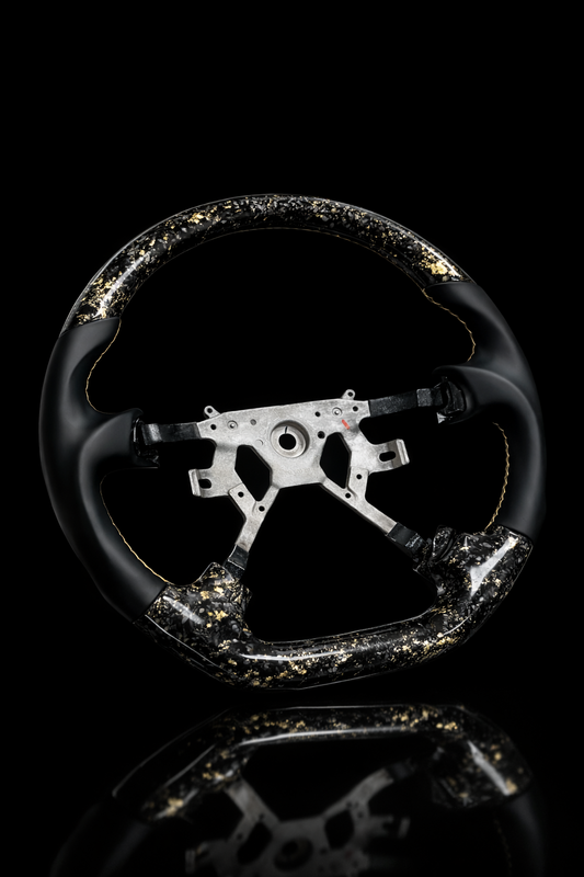 Nissan Patrol GU Y61 Performance Steering Wheel Forged Carbon Fibre Gold Flake